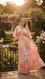 Blossom Soul Pink Long Dress