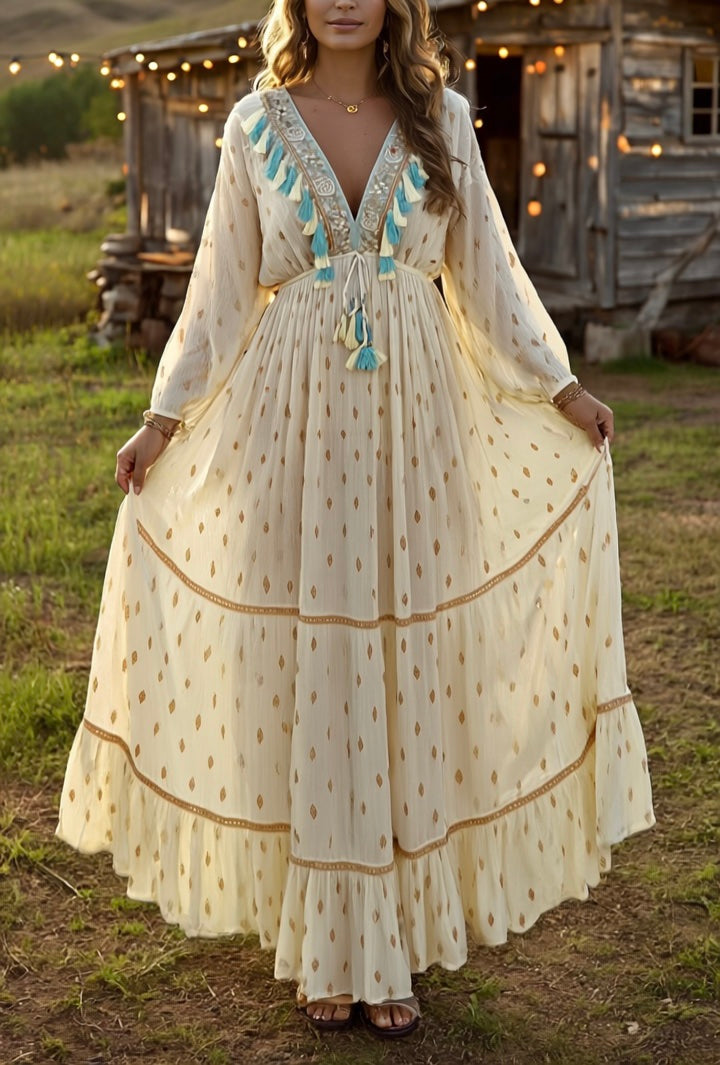 Golden Meadow Boho Gown