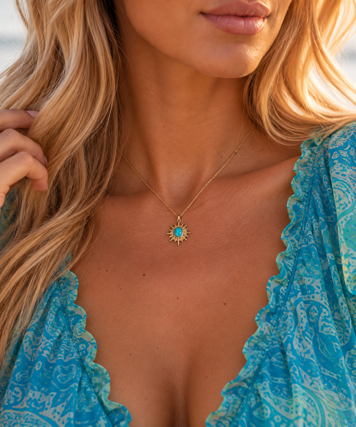 Solara Turquoise Talisman Necklace