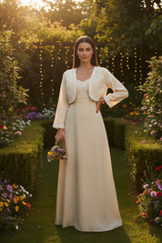 Organic Beige Boho Dress