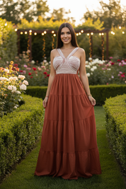 Organic Terracotta Boho Dress