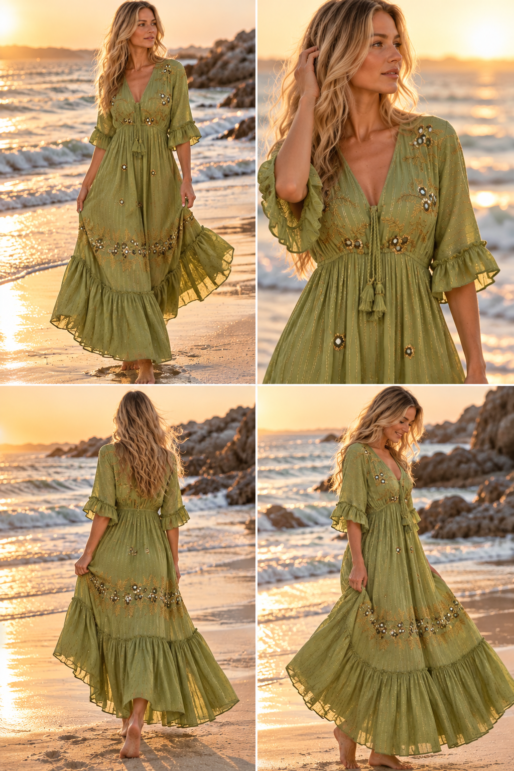 Emerald Garden Maxi Dress