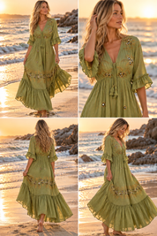 Emerald Garden Maxi Dress