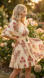 Rainbow Threads Mini Dress