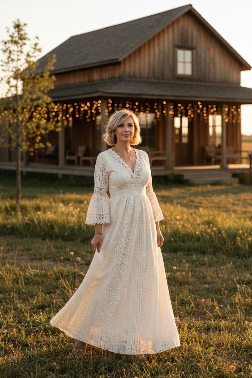 Sage Lace Dress