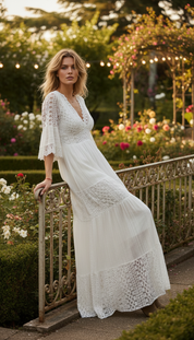 Ivory Moon Lace Dress