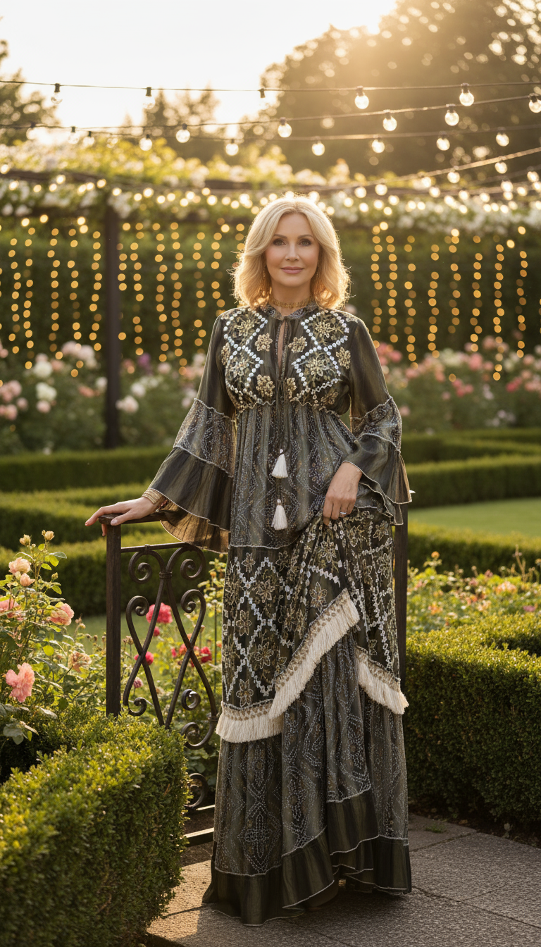 Golden Dusk Maxi Dress