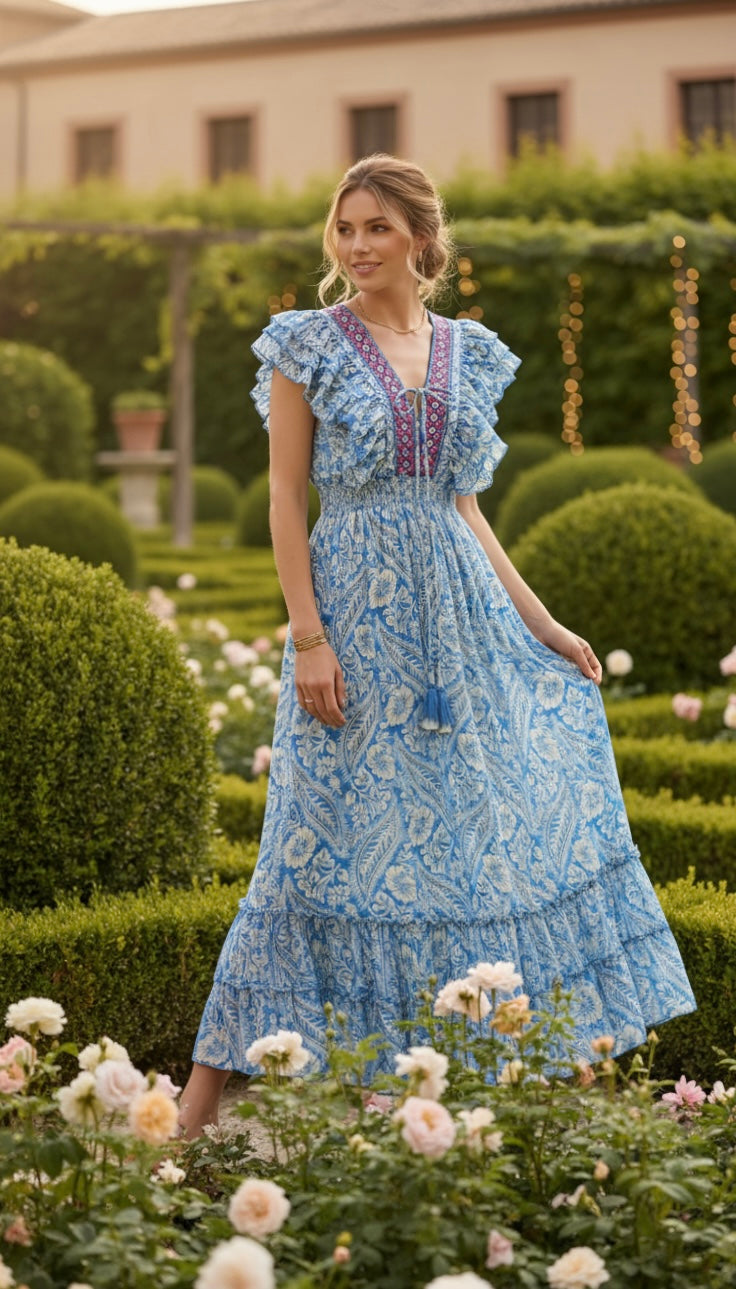 Aurora-rosa Seidenkleid