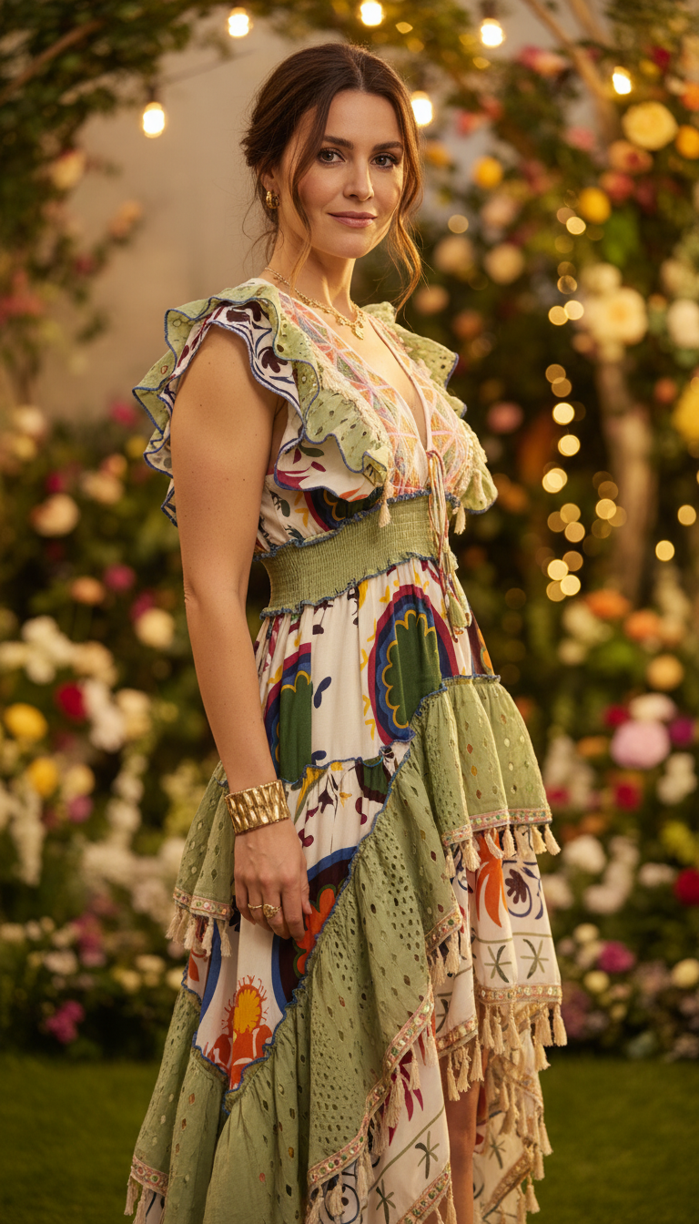 Robe longue Alma Garden