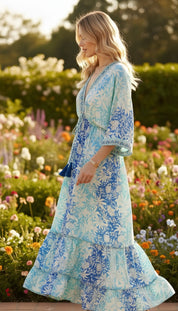 Robe en soie à aura dorée