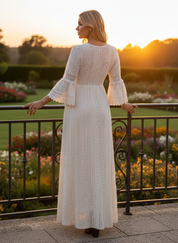 Salbeigrünes Spitzenkleid