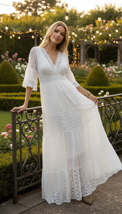Ivory Moon Lace Dress
