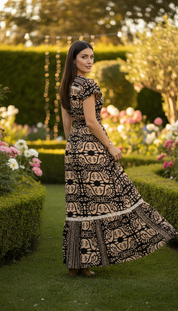 Aurelia Black Silk Dress