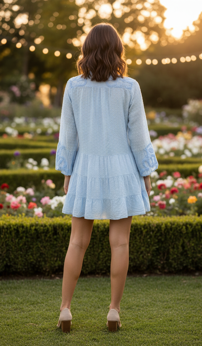 Plumeti Midi Dress