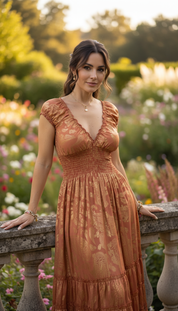 Robe longue en soie sereine