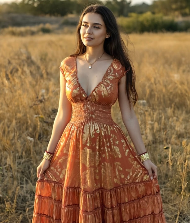 Serene Silk Maxi Dress