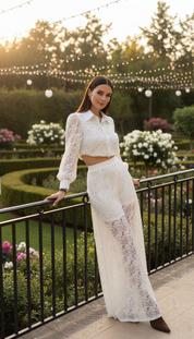 Zweiteiliges Set aus Bio-Spitze