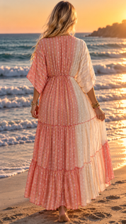 Blush Meadow Maxikleid