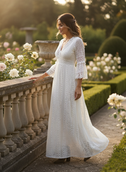 Salbeigrünes Spitzenkleid