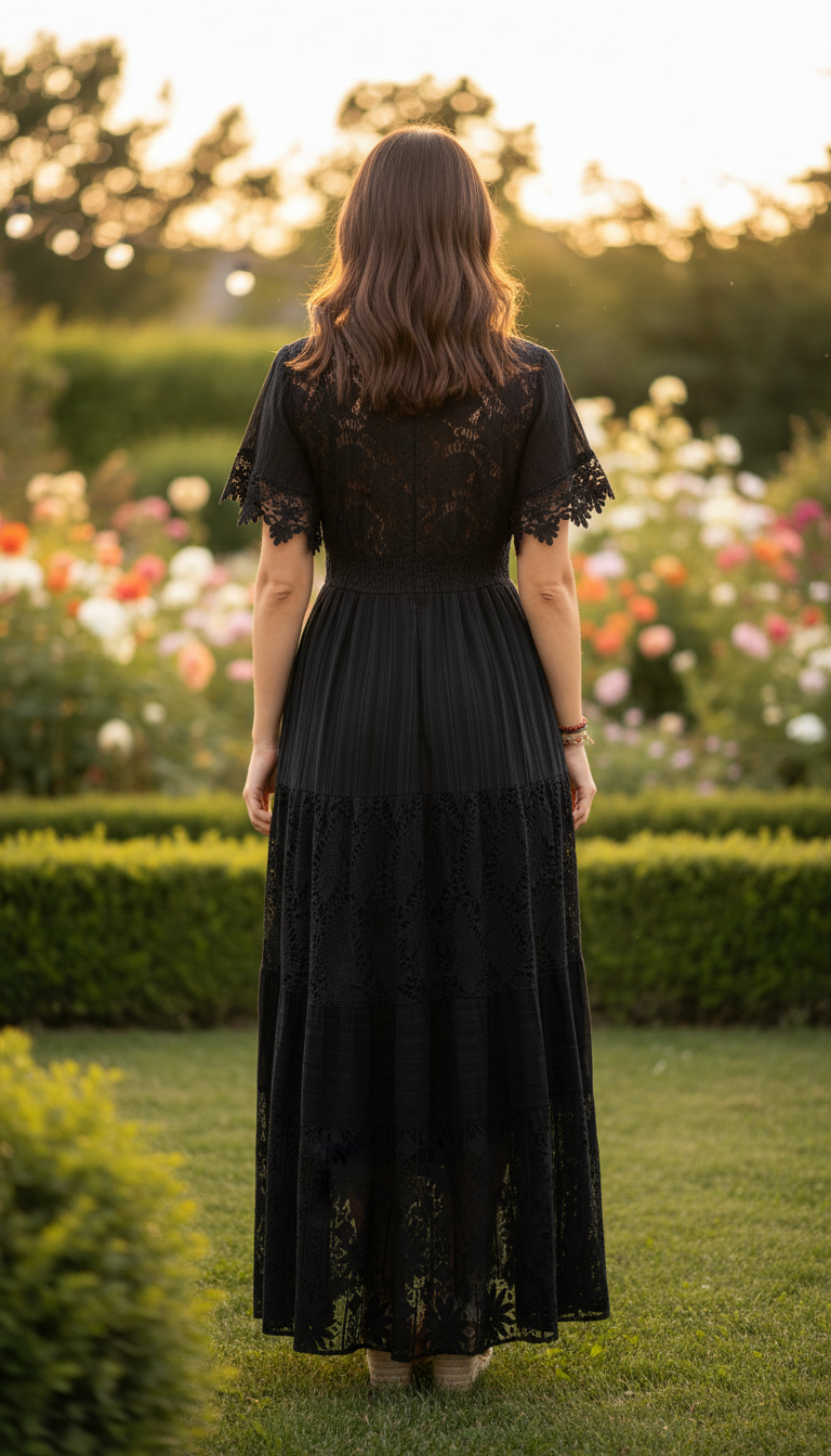 Black Aura Maxi Dress
