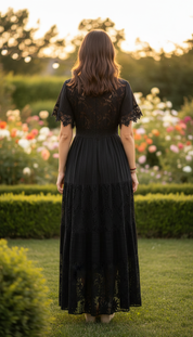 Black Aura Maxi Dress