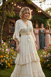 Mansi White Boho Dress