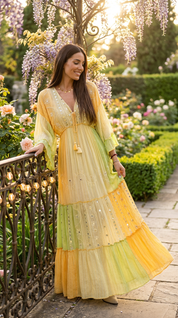 Nolia gelbes Maxikleid