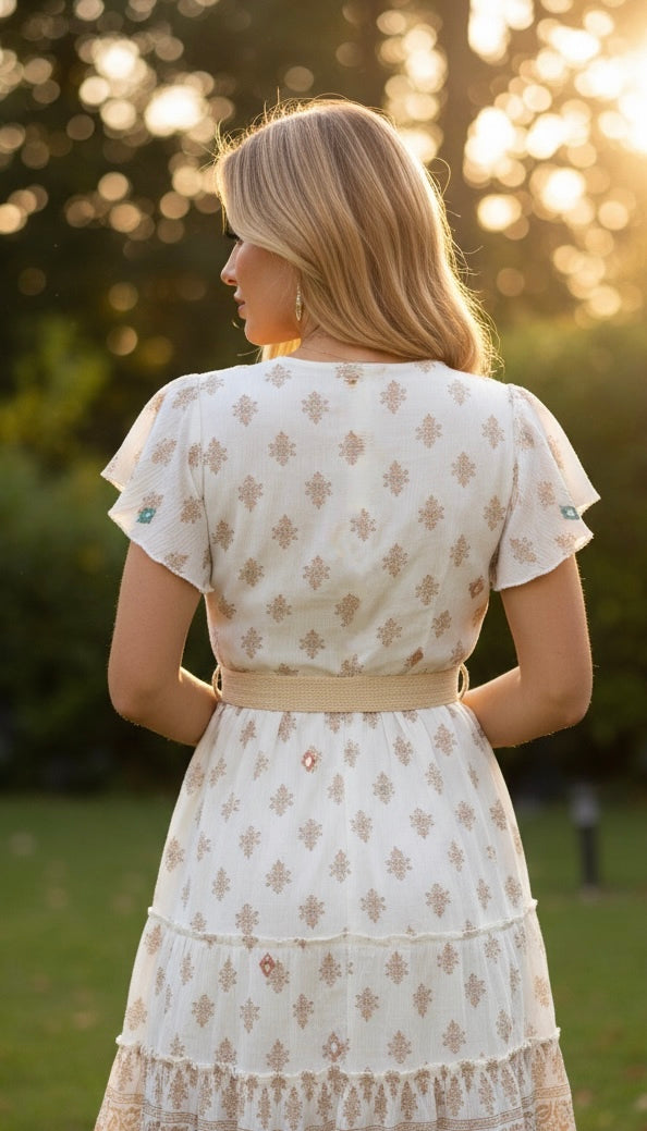 Robe Courte Détails Couleur