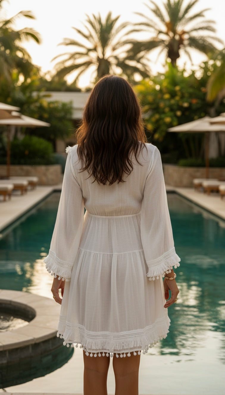 Sommerkleid aus Baumwolle im Boho-Stil