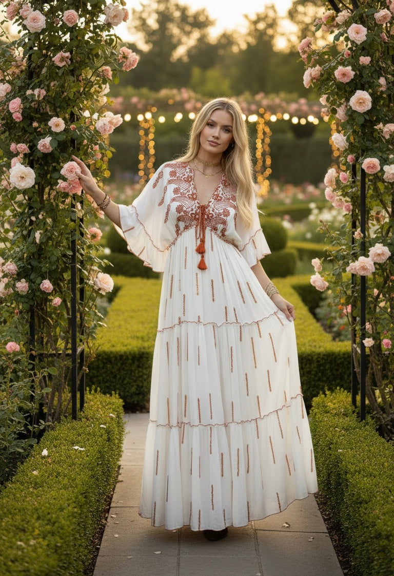 Amber Whisper Maxikleid