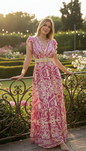 Emily Pink Silk Dress