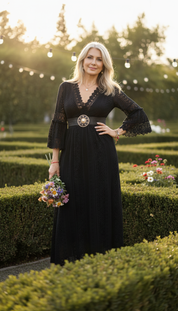 Salbeigrünes Spitzenkleid