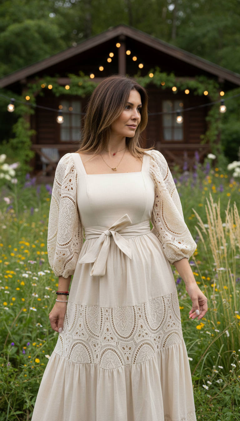 Organic Cotton Boho Maxi Dress