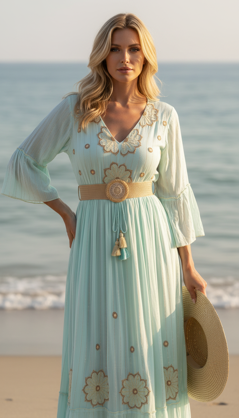Alba Blue Maxi Dress