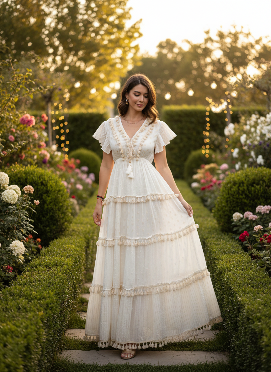 Elysia Tassel Maxi Dress