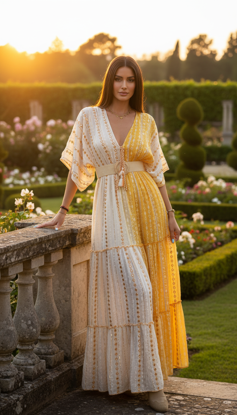 Golden Meadow Maxi Dress