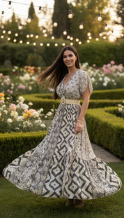 Bohemian Harmony Silk Dress