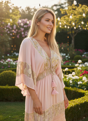 Blush Embroidery Dress