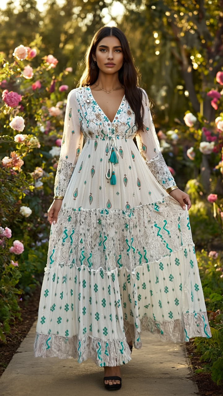 Floral Haven Boho dress