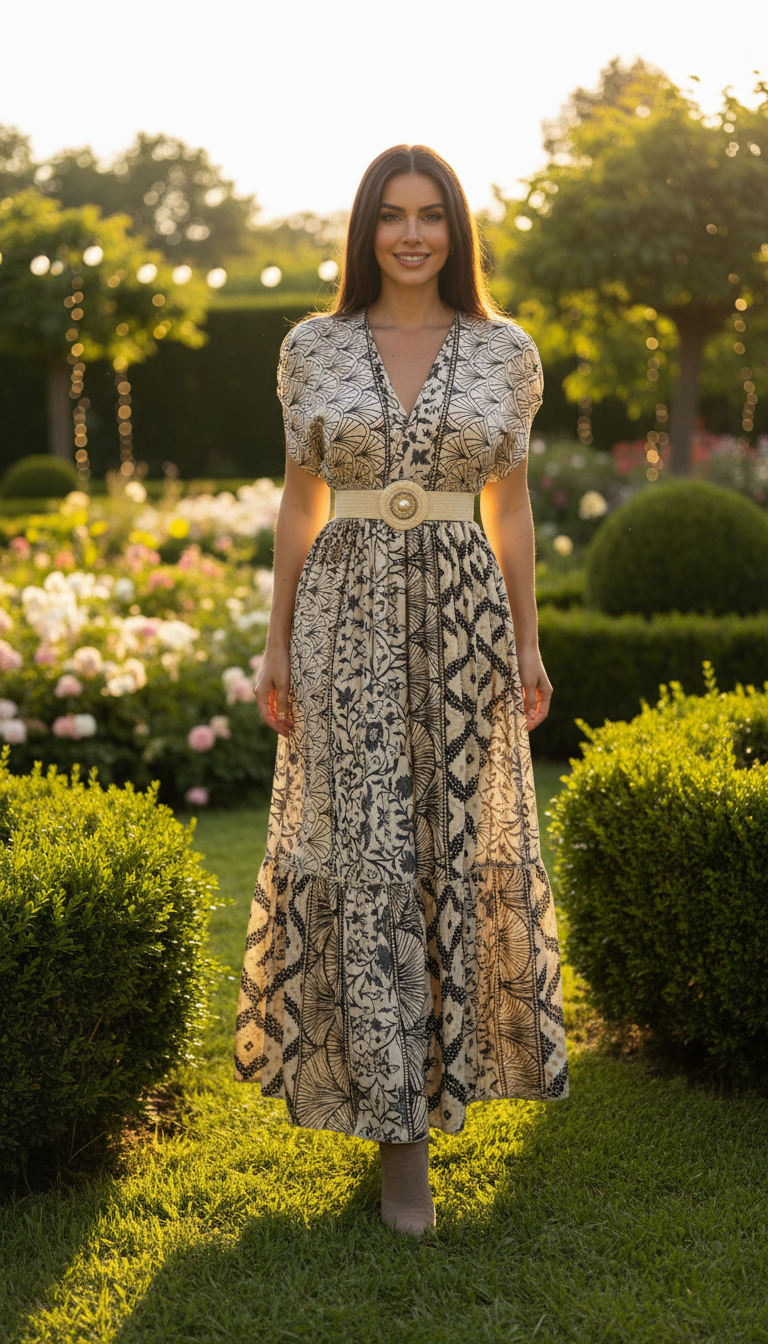 Bohemian Harmony Silk Dress