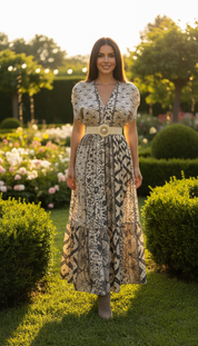 Bohemian Harmony Silk Dress