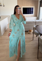 Solene Blue Maxi Dress