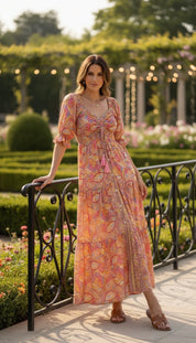 Das gesmokte Seidenkleid