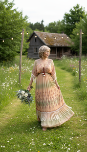 Golden Meadow Boho Chic Dress