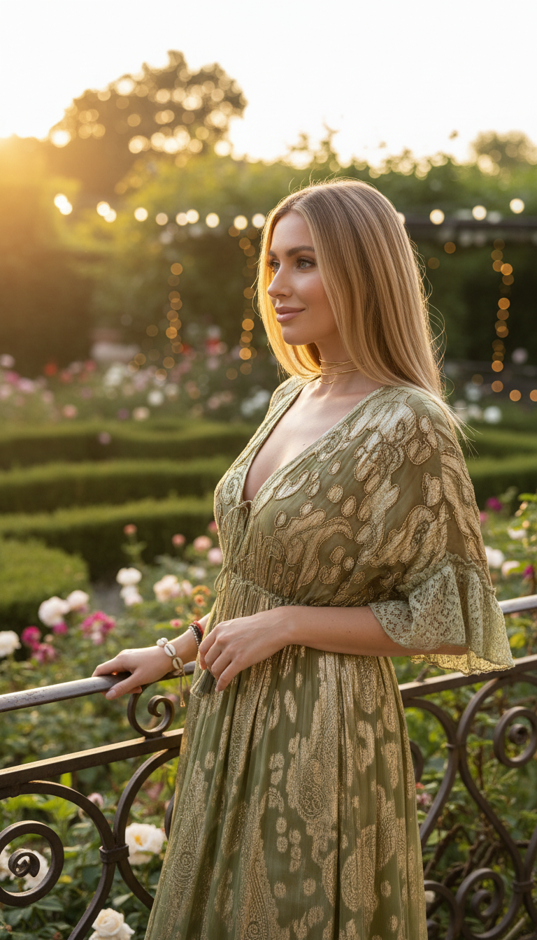 Chantilly Garden Boho Long Dress