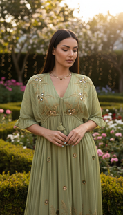 Emerald Garden Maxi Dress