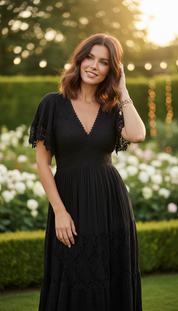 Black Aura Maxi Dress