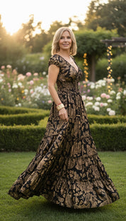 Robe longue en soie sereine