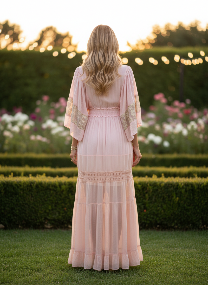 Blush Embroidery Dress