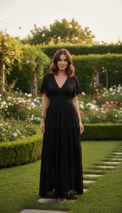 Black Aura Maxi Dress
